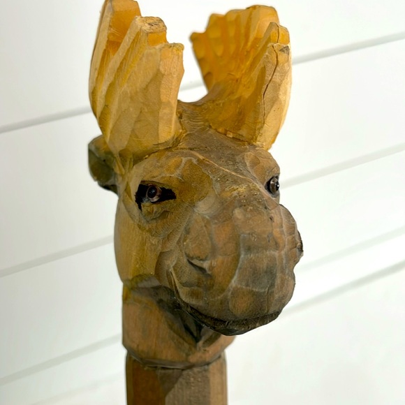 Hand Carved Wooden Walking Stick - Picture 3 of 16